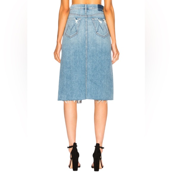 Mother The straight a step midi fray skirt - Picture 7 of 16